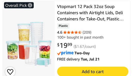 12 pack of 32 oz containers