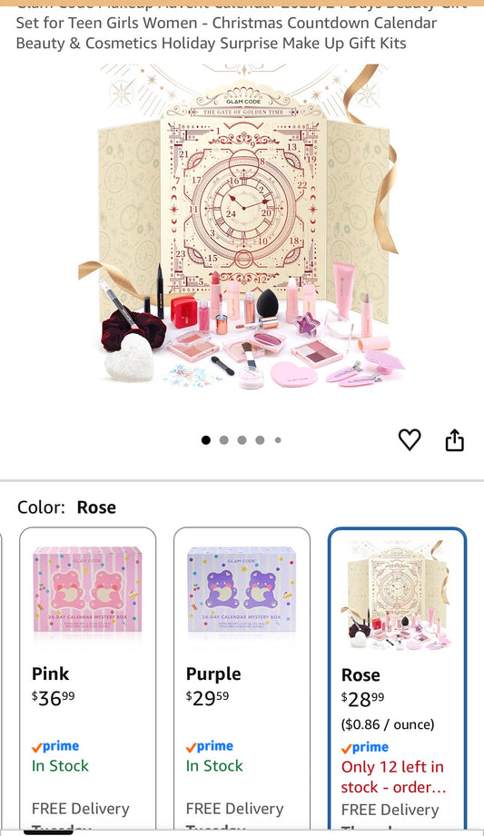 24 day makeup Advent Calendar