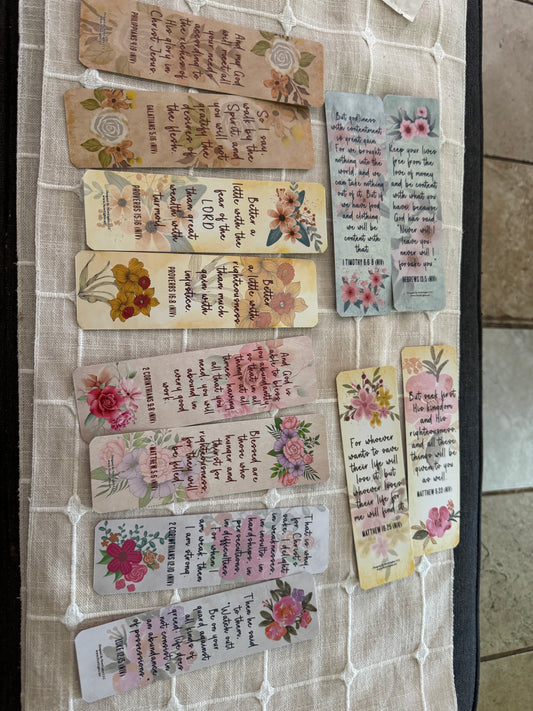 12 religious bases book marks